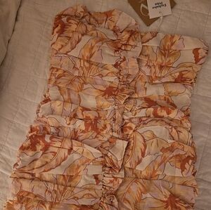 Strapless mini dress